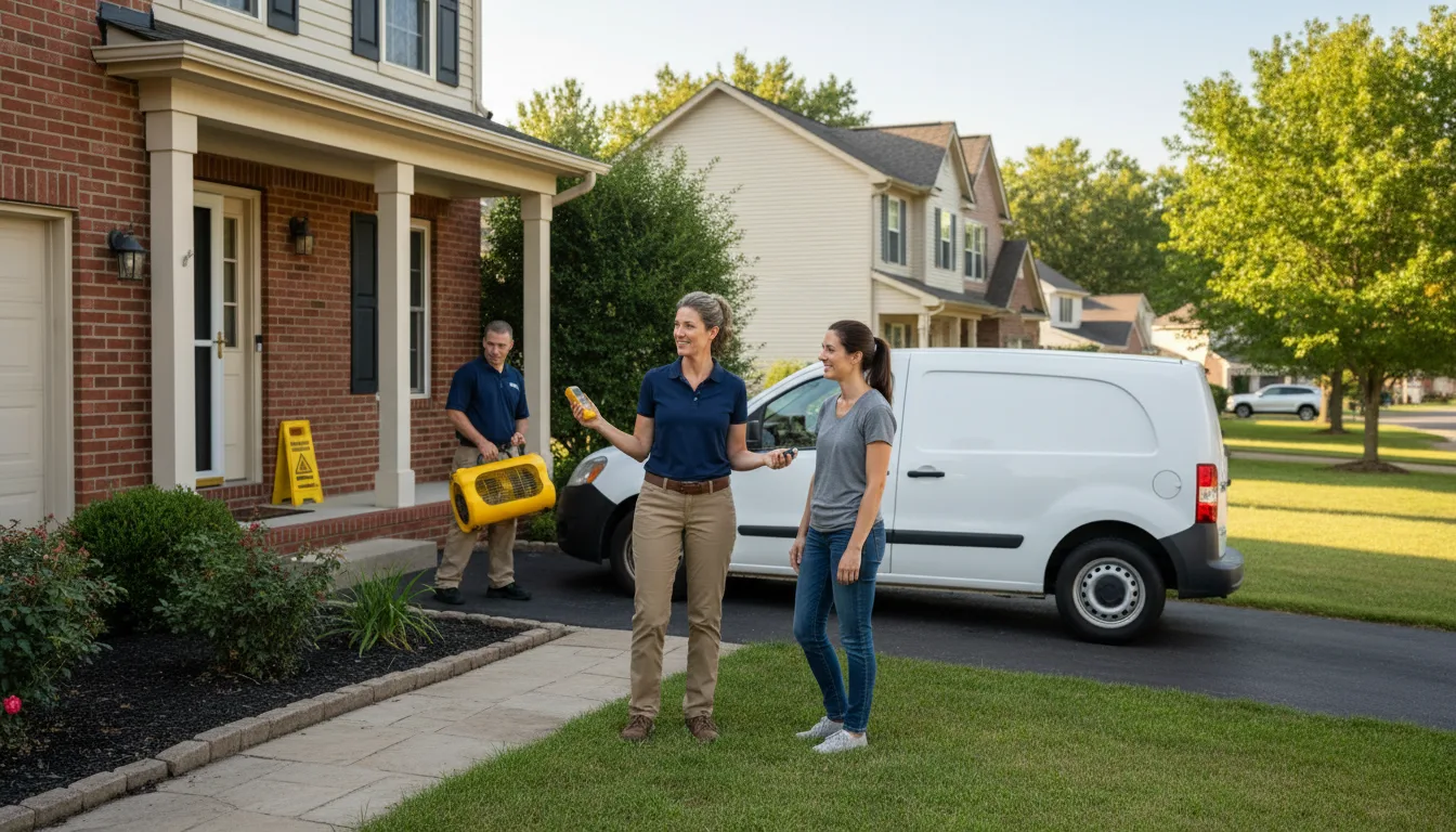 Residential water damage restoration in Holcomb, MO
